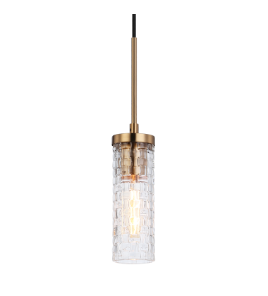  60 Watt Candelabra E12  Aged Gold Brass Metal Pendants (C32101AG) - Matteo