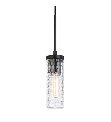  60 Watt Candelabra E12  Black Metal Pendants (C32101BK) - Matteo