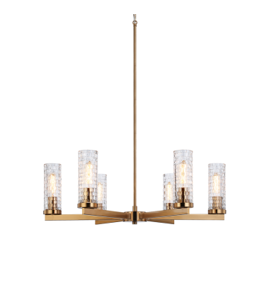  60 Watt Candelabra E12  Aged Gold Brass Metal Pendants (C32106AG) - Matteo
