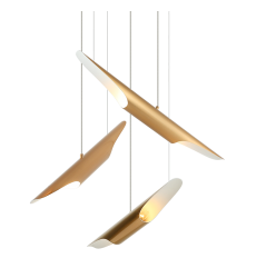  40 Watt Candelabra E12  Aged Gold Brass Metal Chandelier (C32416AG) - Matteo