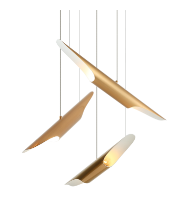  40 Watt Candelabra E12  Aged Gold Brass Metal Chandelier (C32416AG) - Matteo