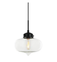  60 Watt Medium E26  Clear Metal Pendant (C41403CL) - Matteo
