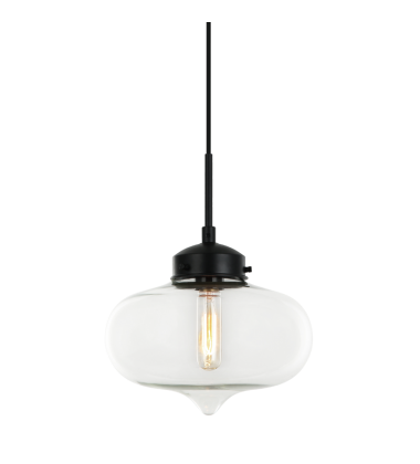  60 Watt Medium E26  Clear Metal Pendant (C41403CL) - Matteo