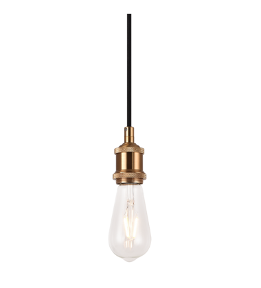  60 Watt Medium E26 Aged Gold Brass Metal Pendant (C46100AG) - Matteo