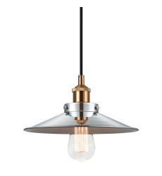  60 Watt Medium E26 Aged Gold Brass Metal Pendant (C46111AGCH) - Matteo