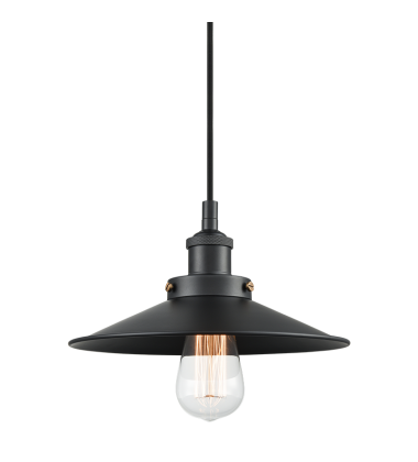  60 Watt Medium E26 Black Metal Pendant (C46111BKBK) - Matteo