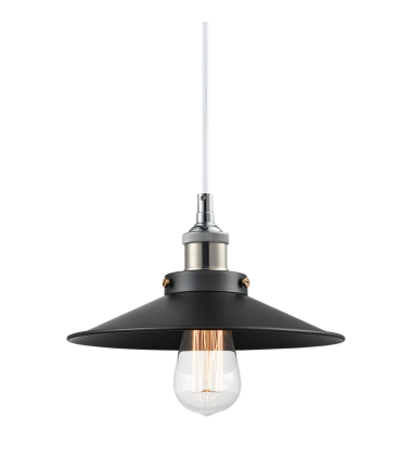  60 Watt Medium E26 Chrome Metal Pendant (C46111CHBK) - Matteo