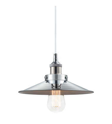  60 Watt Medium E26 Chrome Metal Pendant (C46111CHCH) - Matteo