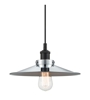 60 Watt Medium E26 Black Metal Pendant (C46112BKCH) - Matteo 60 Watt Medium E26 Black Metal Pendant (C46112BKCH) - Matteo