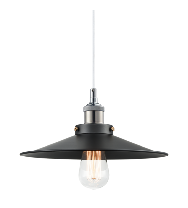  60 Watt Medium E26 Chrome Metal Pendant (C46112CHBK) - Matteo