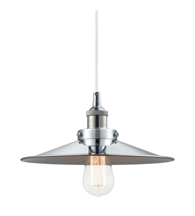  60 Watt Medium E26 Chrome Metal Pendant (C46112CHCH) - Matteo