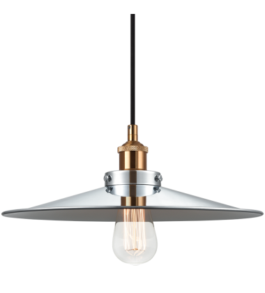  60 Watt Medium E26 Aged Gold Brass Metal Pendant (C46113AGCH) - Matteo