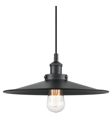 60 Watt Medium E26 Black Metal Pendant (C46113BKBK) - Matteo 60 Watt Medium E26 Black Metal Pendant (C46113BKBK) - Matteo