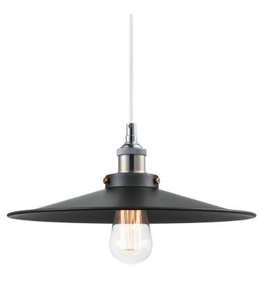  60 Watt Medium E26 Chrome Metal Pendant (C46113CHBK) - Matteo