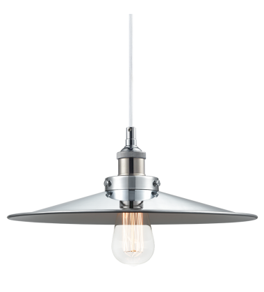  60 Watt Medium E26 Chrome Metal Pendant (C46113CHCH) - Matteo