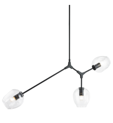  40 Watt Medium E26  Black Metal Chandelier (C49703BK) - Matteo