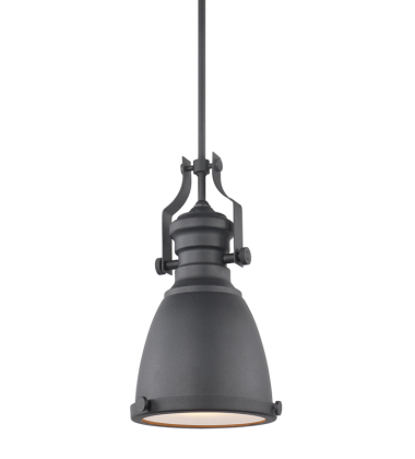  60 Watt Medium E26  Matte Black Metal Pendant (C53801MB) - Matteo