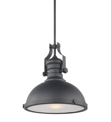 60 Watt Medium E26 Matte Black Metal Pendant (C53802MB) - Matteo 60 Watt Medium E26 Matte Black Metal Pendant (C53802MB) - Matteo
