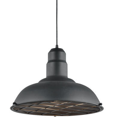  100 Watt Medium E26  Matte Black Metal Pendant (C54111MB) - Matteo
