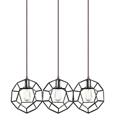  100 Watt Medium E26 Rusty Black Metal Pendant (C54643RB) - Matteo