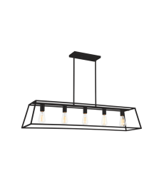  60 Watt Medium E26  Rusty Black Metal Chandelier (C57015RB) - Matteo