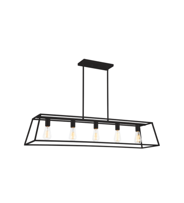  60 Watt Medium E26  Rusty Black Metal Chandelier (C57015RB) - Matteo