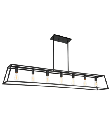  60 Watt Medium E26  Rusty Black Metal Chandelier (C57017RB) - Matteo