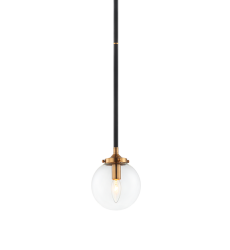  40 Watt Candelabra  Aged Gold Brass Metal Pendant (C58201AGCL) - Matteo