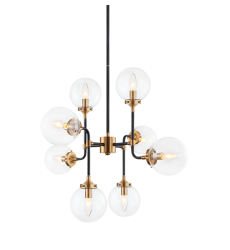  40 Watt Candelabra  Aged Gold Brass Metal Pendant (C58208AGCL) - Matteo