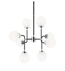  40 Watt Candelabra  Black & Chrome Metal Pendant (C58208CHOP) - Matteo