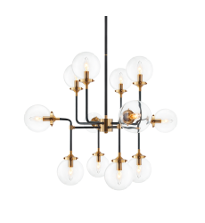  40 Watt Candelabra  Aged Gold Brass Metal Pendant (C58212AGCL) - Matteo