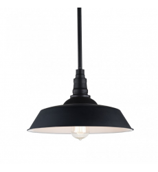  60 Watt Medium E26  Dark Grey Metal Pendant (C58305DG) - Matteo