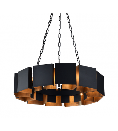  40 Watt G16.5 Candelabra E12 Matte Black Metal Chandelier (C59312MB) - Matteo