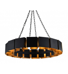 40 Watt G16.5 Candelabra E12 Matte Black Metal Chandelier (C59316MB) - Matteo