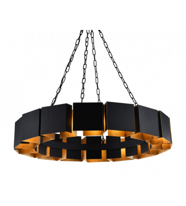  40 Watt G16.5 Candelabra E12 Matte Black Metal Chandelier (C59316MB) - Matteo
