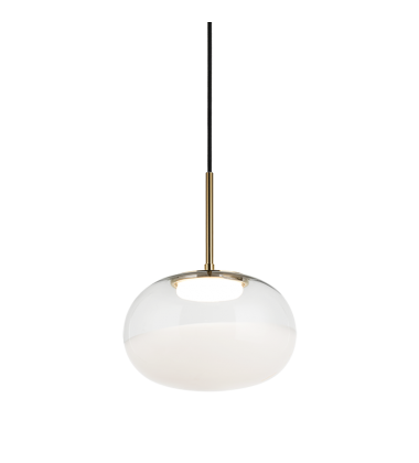  12W LED Aged Gold Brass Metal Pendants (C60511AGWH) - Matteo