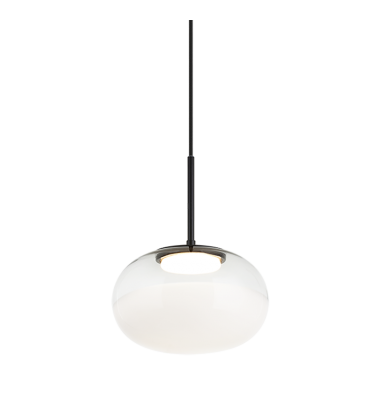  12W LED Matte Black Metal Pendants (C60511MBWH) - Matteo