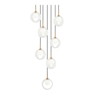  5W LED G9 Aged Gold Brass Metal Pendants (C60607AGCL) - Matteo