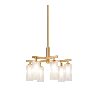 5W LED G9 Aged Gold Brass Metal Chandelier (C60806AG) - Matteo