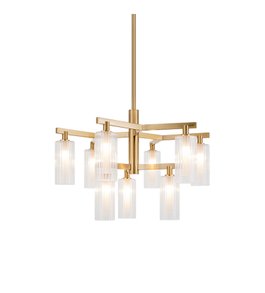  5W LED G9 Aged Gold Brass Metal Chandelier (C60809AG) - Matteo