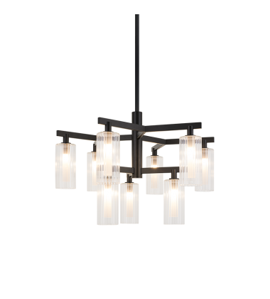  5W LED G9 Black Metal Chandelier (C60809BK) - Matteo
