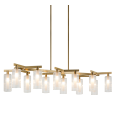  5W LED G9 Aged Gold Brass Metal Chandelier (C60812AG) - Matteo
