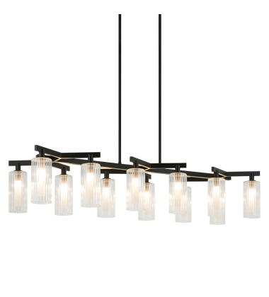  5W LED G9 Black Metal Chandelier (C60812BK) - Matteo