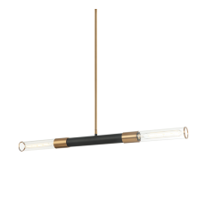  40 Watt Medium E26  Matte Black + Aged Gold Brass Metal Pendants (C61202MBAG) - Matteo