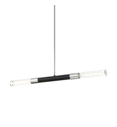  40 Watt Medium E26  Matte Black + Chrome Metal Pendants (C61202MBCH) - Matteo