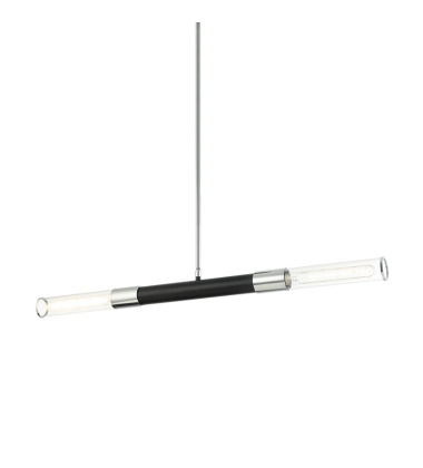 40 Watt Medium E26  Matte Black + Chrome Metal Pendants (C61202MBCH) - Matteo
