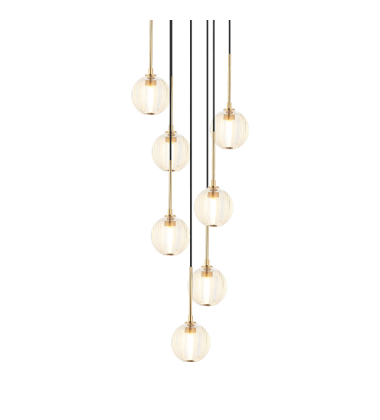  40W G9 Aged Gold Brass Metal Pendants (C61607AGCL) - Matteo
