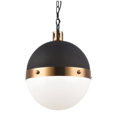  60 Watt Medium E26  Aged Gold Brass Metal Pendant (C61803AGOP) - Matteo