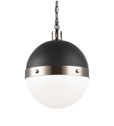  60 Watt Medium E26  Brushed Nickel Metal Pendant (C61803BNOP) - Matteo