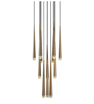  4.5 Watt LED Aged Gold Brass Metal Pendant (C62712AG) - Matteo
